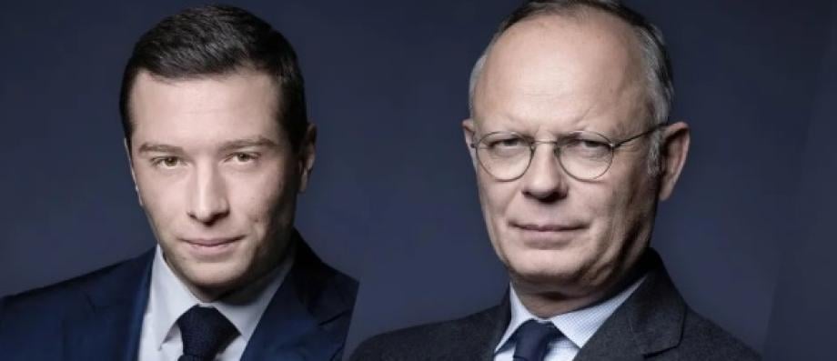 Jordan Bardella et Édouard Philippe